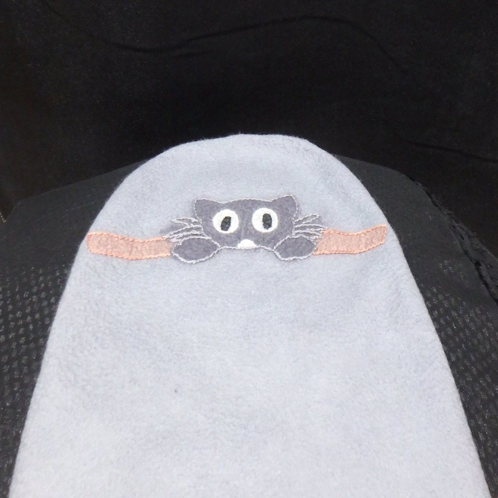 Hand-felted woolen hat with funny decoration